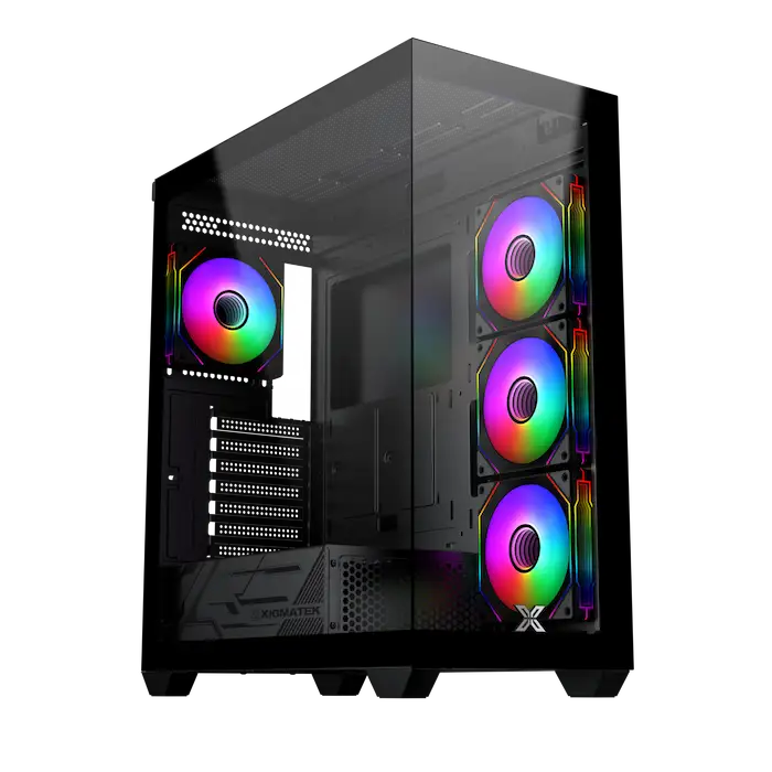 Case Xigmatek BLAST 4GF – EN44908 (E-ATX/ ATX, Kính cường lực, 04 Fan RGB, Đen)