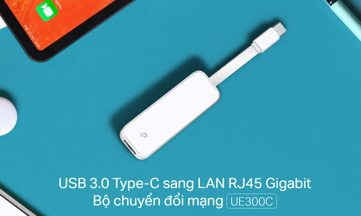 Bộ Chuyển Đổi Type-C sang Ethernet RJ45 Gigabit UE300C