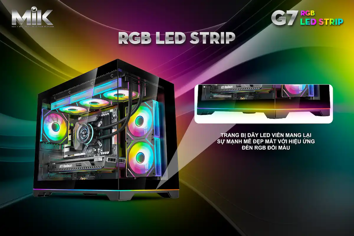 CASE MIK G7 Led Strip Black