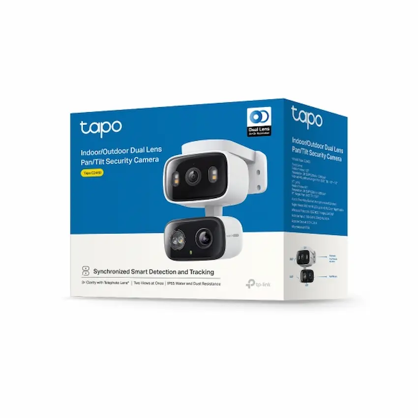 Camera AI WiFi TP-Link Tapo C246D 2K 3MP (Dual-Lens, Đàm Thoại, Night Vision, Trong Nhà/Ngoài Trời, Cảnh Báo)