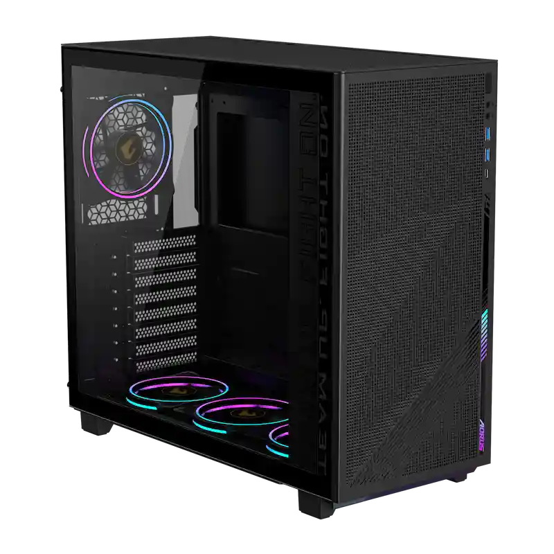 Case Gigabyte AORUS C400 GLASS Black 4FA (Mid Tower, ATX, 4 FAN ARGB, USB Type C, GB-AC400G)