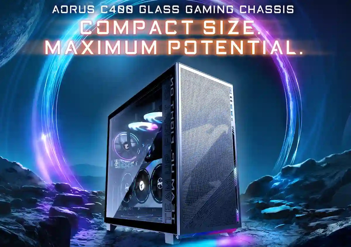 Case Gigabyte AORUS C400 GLASS Black 4FA Case Gigabyte AORUS C400 GLASS Black 4FA