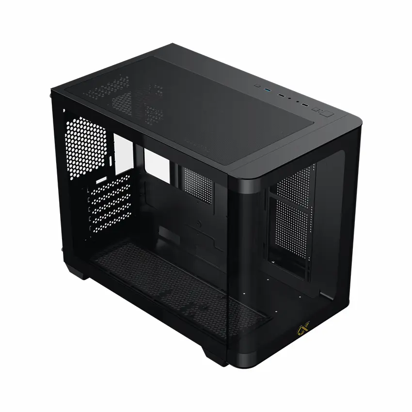 Case Xigmatek ALPHA PANO M - EN46193 (m-ATX/ ITX, Kính cường lực, Đen)
