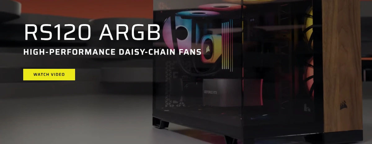 Fan Corsair RS120 ARGB Black