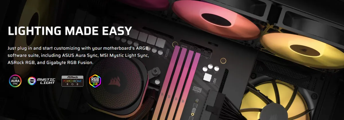 Fan Corsair RS140 ARGB Black