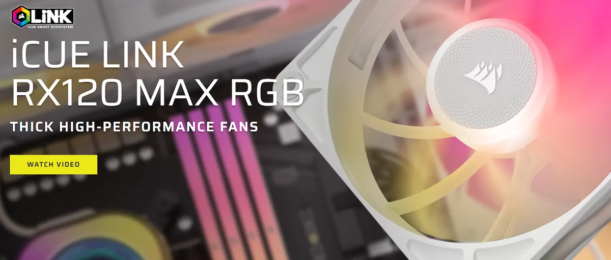 Fan Corsair iCUE LINK RX120 MAX White
