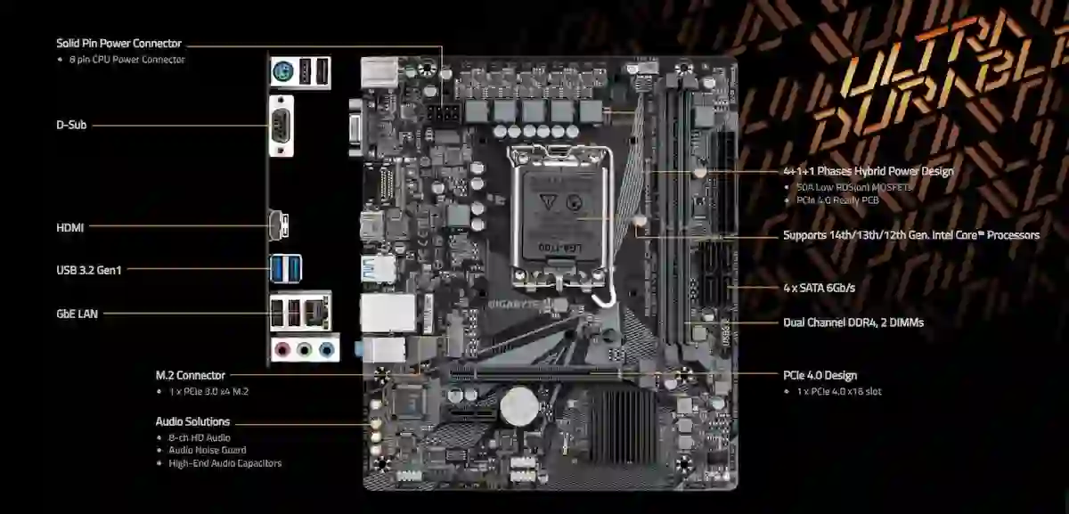 Mainboard GIGABYTE H610M H V3 DDR4 Mainboard GIGABYTE H610M H V3 DDR4