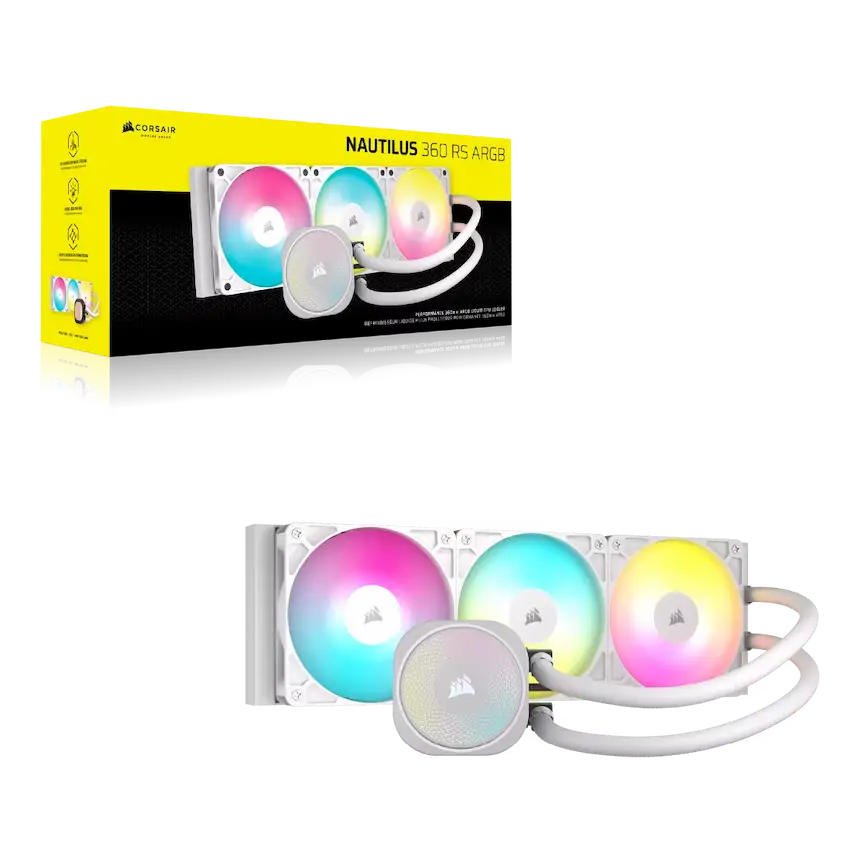 Tản nhiệt nước Corsair NAUTILUS 360 ARGB White – CW-9060095-WW