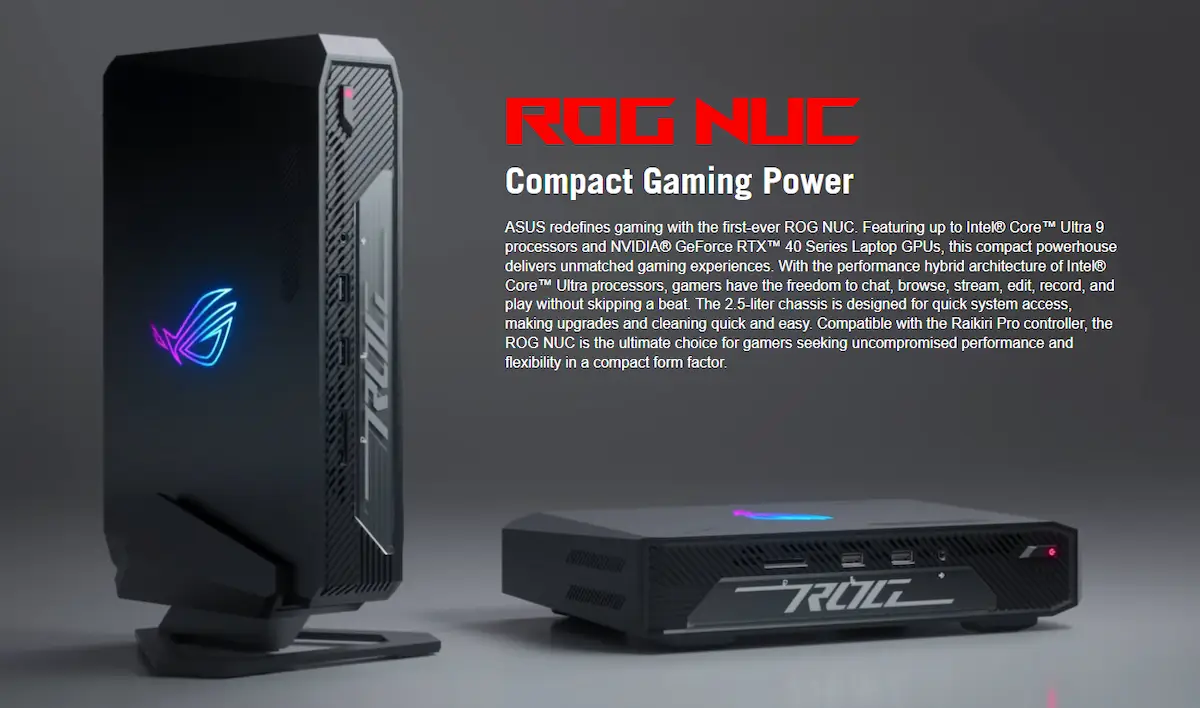 PC Mini Asus NUC ROG Intel RNUC14SRKU9189A1I