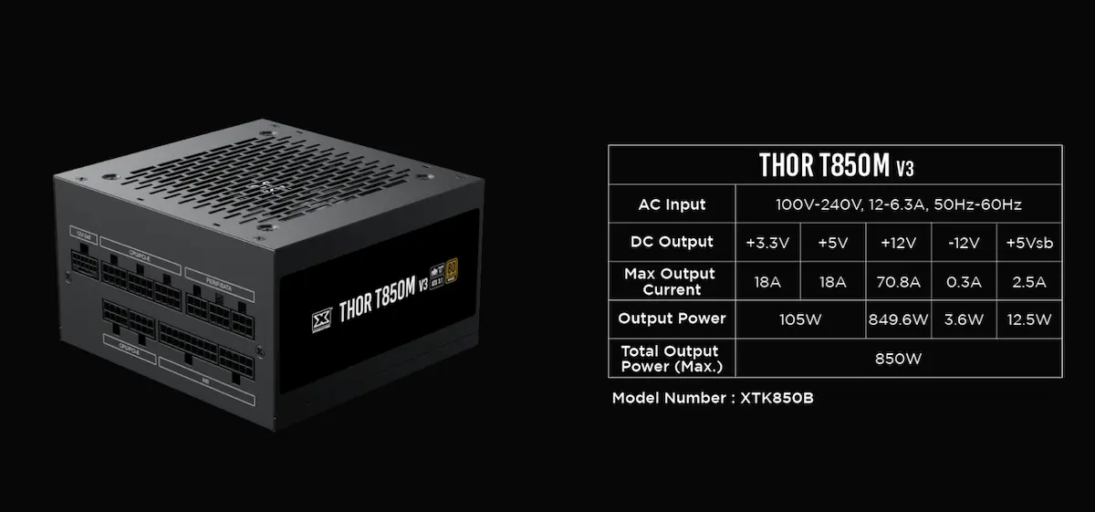 Nguồn Xigmatek THOR T850M V3 850W Bronze