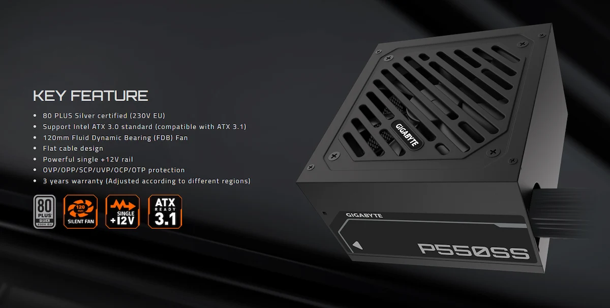 Nguồn Gigabyte P550SS 550W Nguồn Gigabyte P550SS 550W