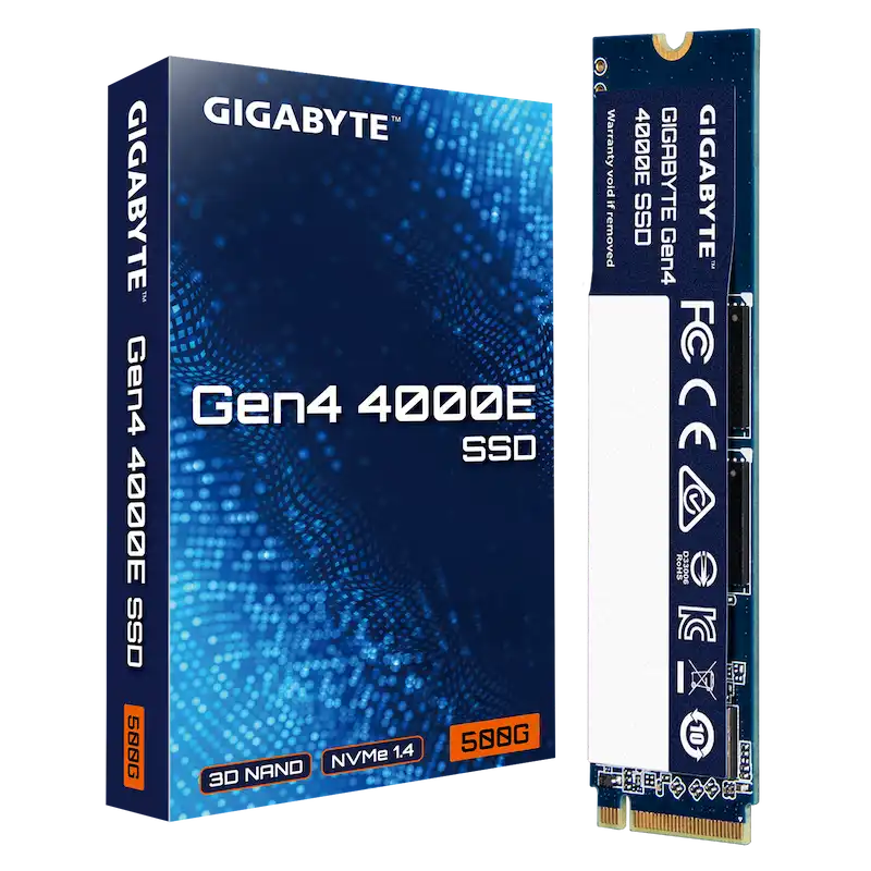 SSD Gigabyte 4000E 500GB M.2 2280 NVMe PCIe Gen 4×4 (Read/Write 3600/3000MB/s, G440E500G)