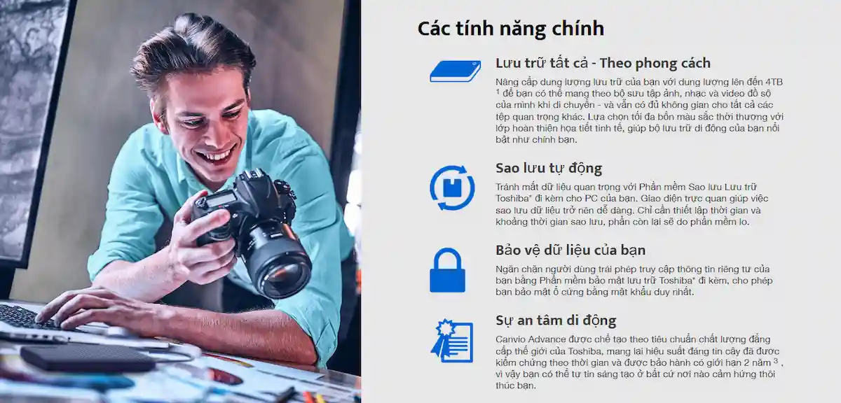 Ổ cứng di động HDD TOSHIBA V10 External 2TB Ổ cứng di động HDD TOSHIBA V10 External 2TB