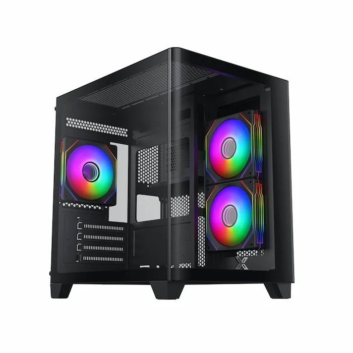 Case Xigmatek PANO M NANO 3GF – EN45523 (m-ATX/ ITX, Kính cường lực,3 Fan G20F, Đen)