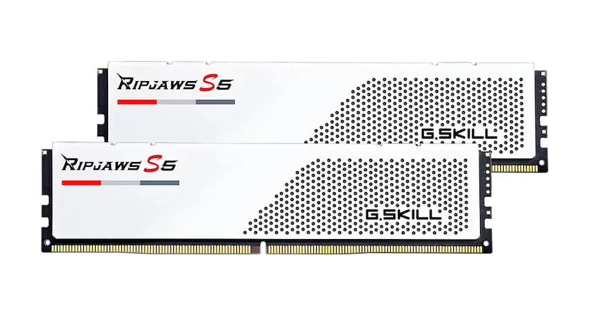 Ram G.Skill Ripjaws S5 White 48GB (2x24GB) DDR5 5200MHz – F5-5200J4040A24GX2-RS5W