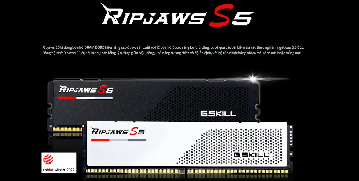 Ram G.Skill Ripjaws S5 Black 96GB DDR5 5200MHz Ram G.Skill Ripjaws S5 Black 96GB DDR5 5200MHz