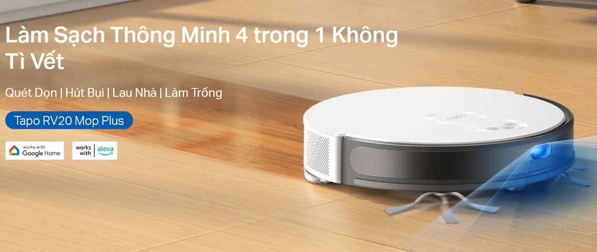Robot Hút Bụi TP-Link Tapo RV20 Mop Plus
