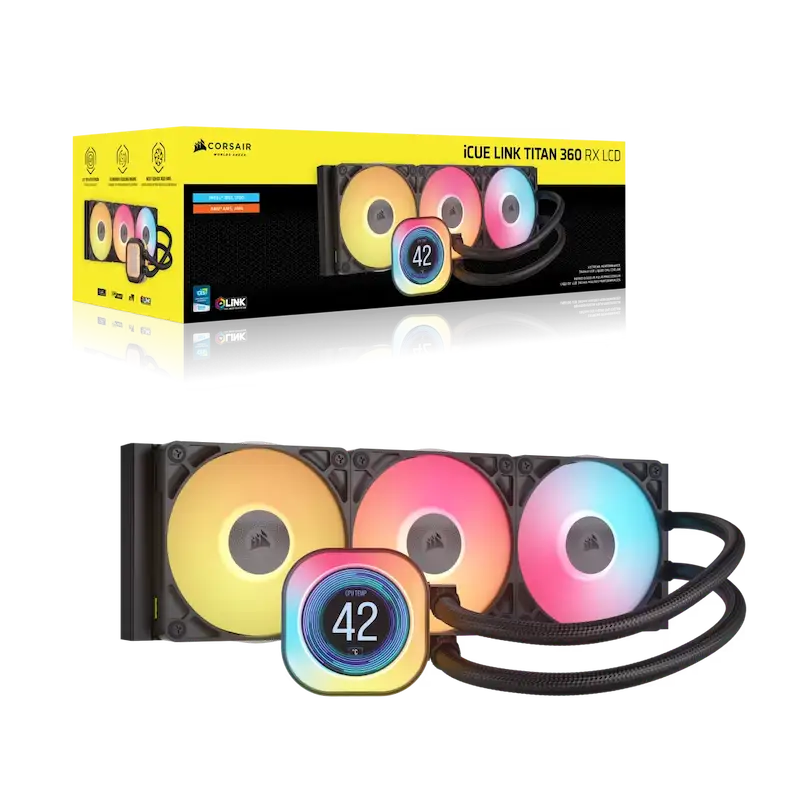 Tản nhiệt nước Corsair iCUE LINK TITAN 360 RX RGB LCD Black – CW-9061023-WW
