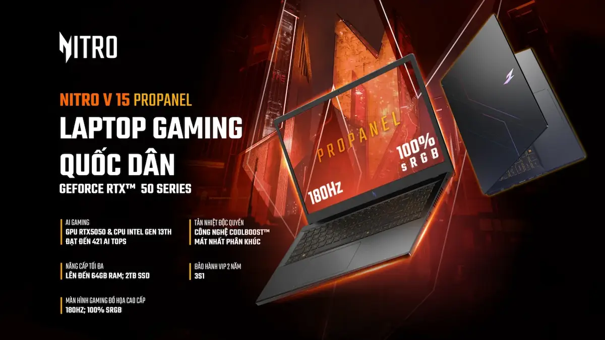 Laptop Acer Gaming Nitro V ProPanel ANV15-52-72BM Laptop Acer Gaming Nitro V ProPanel ANV15-52-72BM