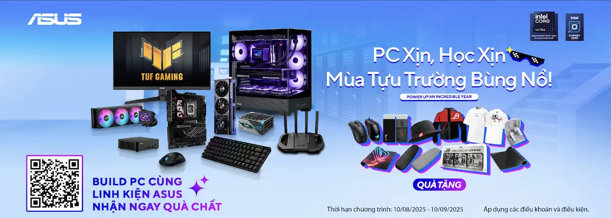 BUILD PC ASUS NHẬN QUÀ CHẤT