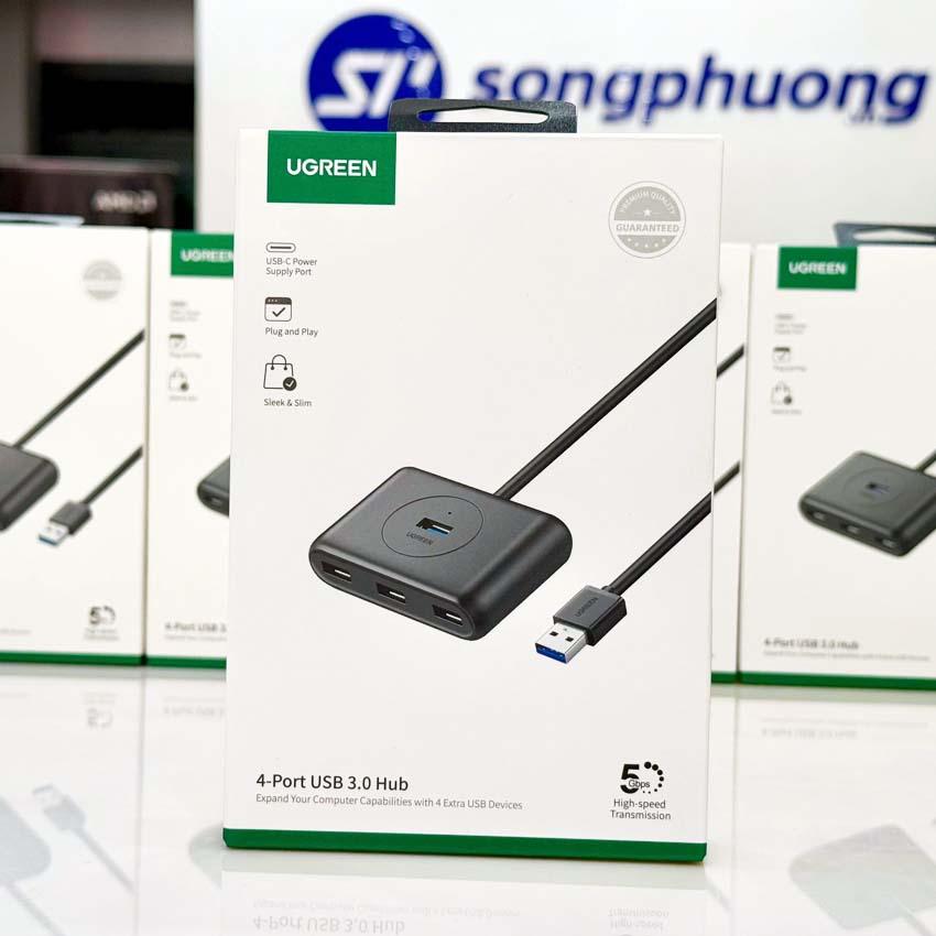 Bộ chia USB 3.0 ra 4 Cổng Ugreen 20291 Dài 1m Cao Cấp