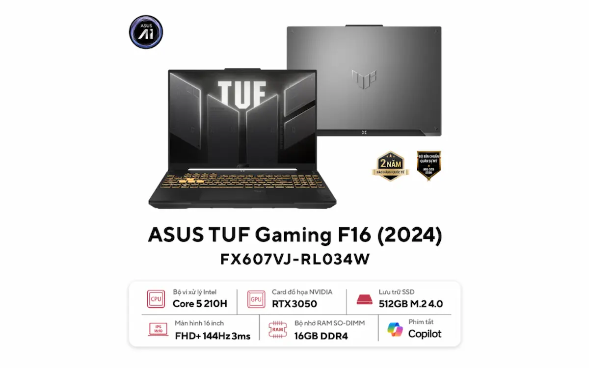 Laptop Asus TUF Gaming F16 FX607VJ-RL034W