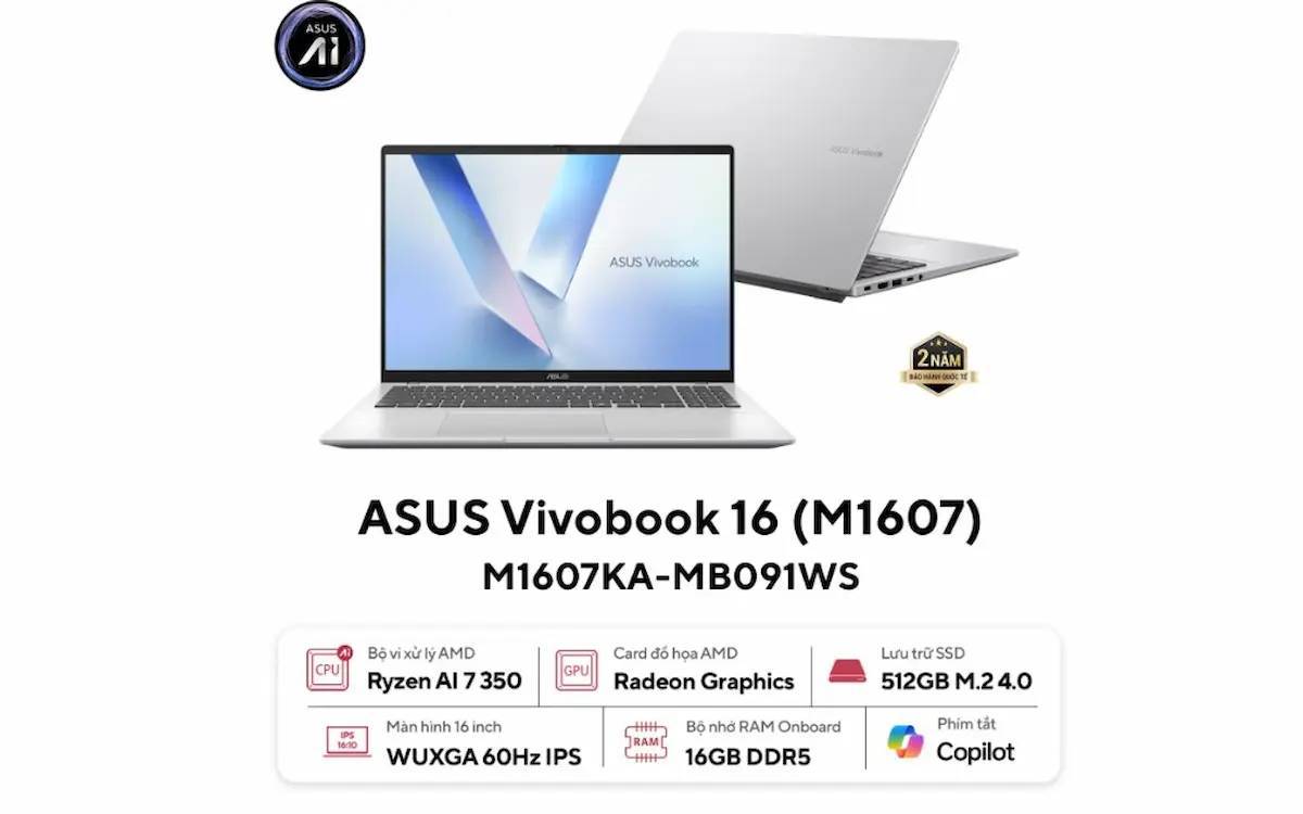 Laptop Asus Vivobook 16 M1607KA-MB091WS