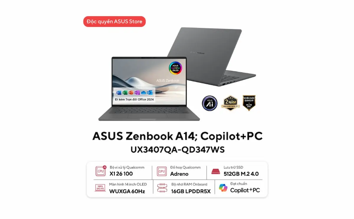 Laptop Asus Zenbook A14 UX3407QA-QD347WS