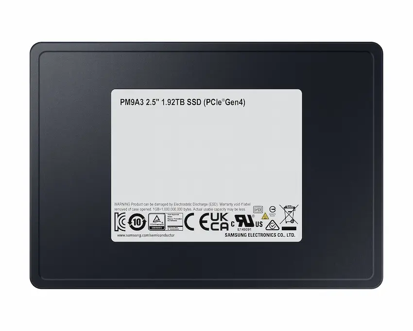 SSD Samsung PM9A3 1920GB 2.5 inch U.2 PCIe Gen4 x4 – MZ-QL21T900 (Read/Write: 6500/1500 MB/s)