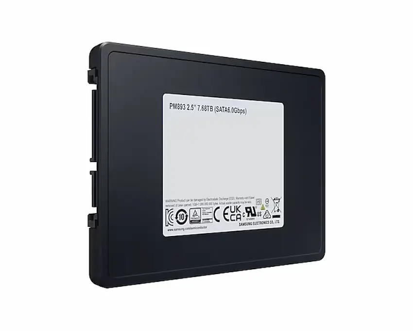 SSD Samsung PM893 7680GB 2.5 inch Sata 3 - MZ-7L37T600 (Read/Write: 550/520 MB/s, V-NAND TLC)