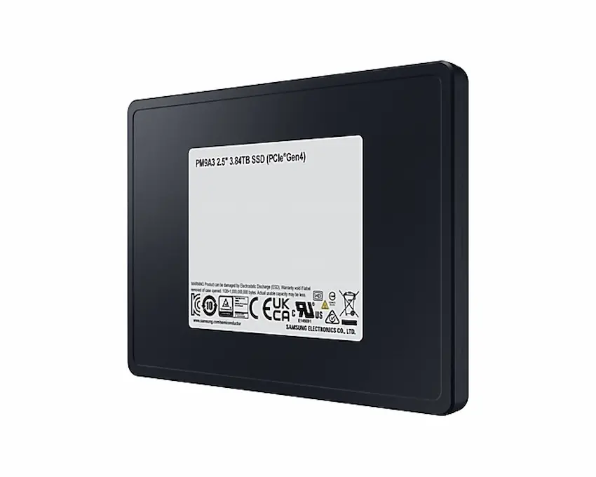 SSD Samsung PM9A3 3840GB 2.5 inch U.2 PCIe Gen4 x4 - MZ-QL23T800 (Read/Write: 6500/1500 MB/s)