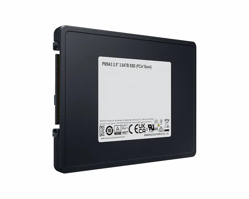 SSD Samsung PM9A3 3840GB 2.5 inch U.2 PCIe Gen4 x4 - MZ-QL23T800 (Read/Write: 6500/1500 MB/s)