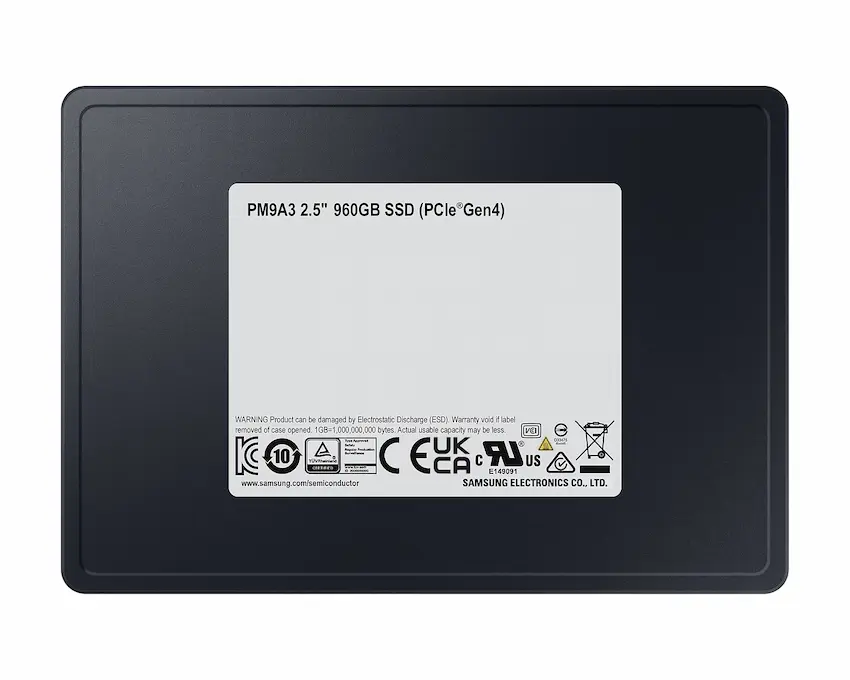 SSD Samsung PM9A3 960GB 2.5 inch U.2 PCIe Gen4 x4 – MZ-QL296000 (Read/Write: 6500/1500 MB/s)