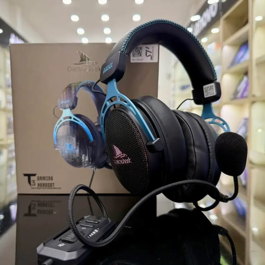 Tai nghe Gaming Darmoshark T3 ENC (Mic Enc Chống Ồn, Âm thanh giả lập 7.1, LED RGB)