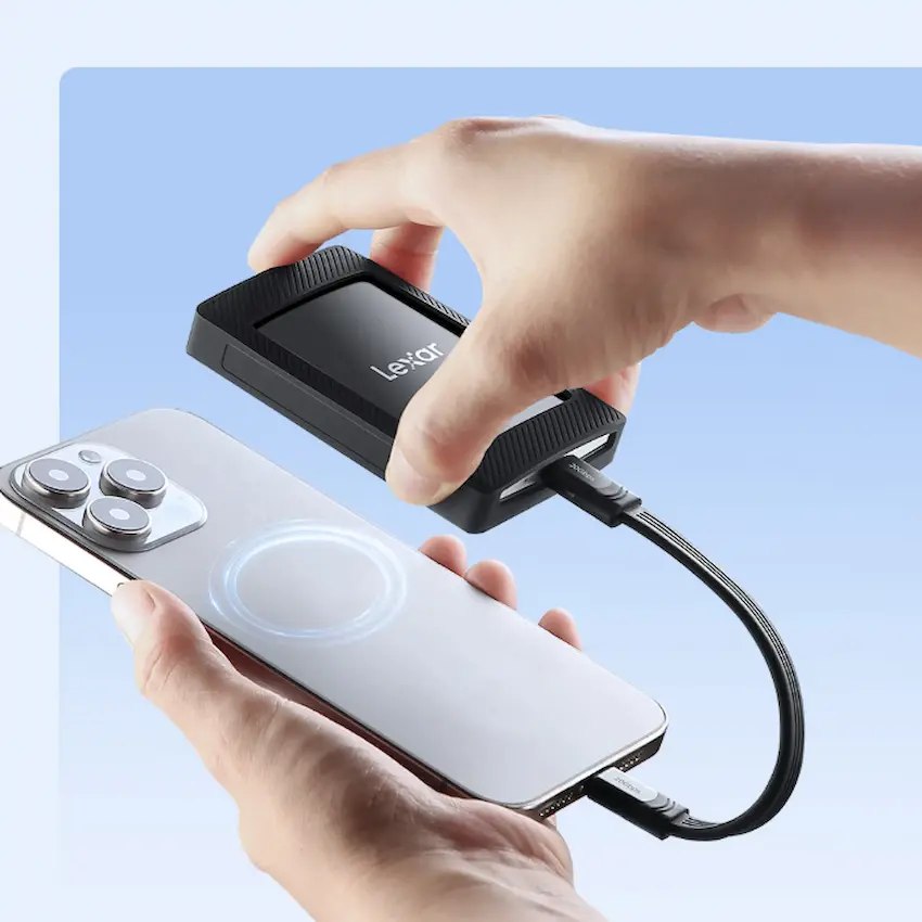 Ổ cứng di động SSD Lexar SL500 Magsafe 2TB (USB 3.2 Gen 2x2, Read/Write 2000/1800 MB/s, LSL500M002T-RNBNG)