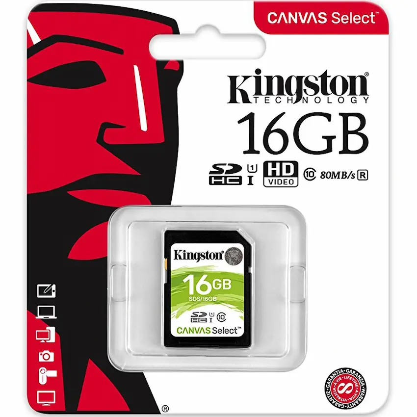 Thẻ nhớ SD Kingston Canvas Select Class 16GB - SDS/16GB