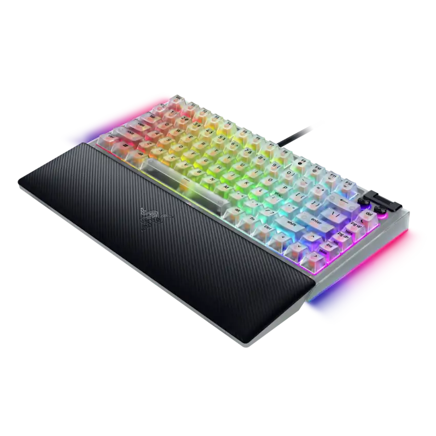 Bàn Phím Razer BlackWidow V4 75% Phantom White Edition (Wired, Layout 75%, Hotswap, RGB, RZ03-05003500-R3M1)