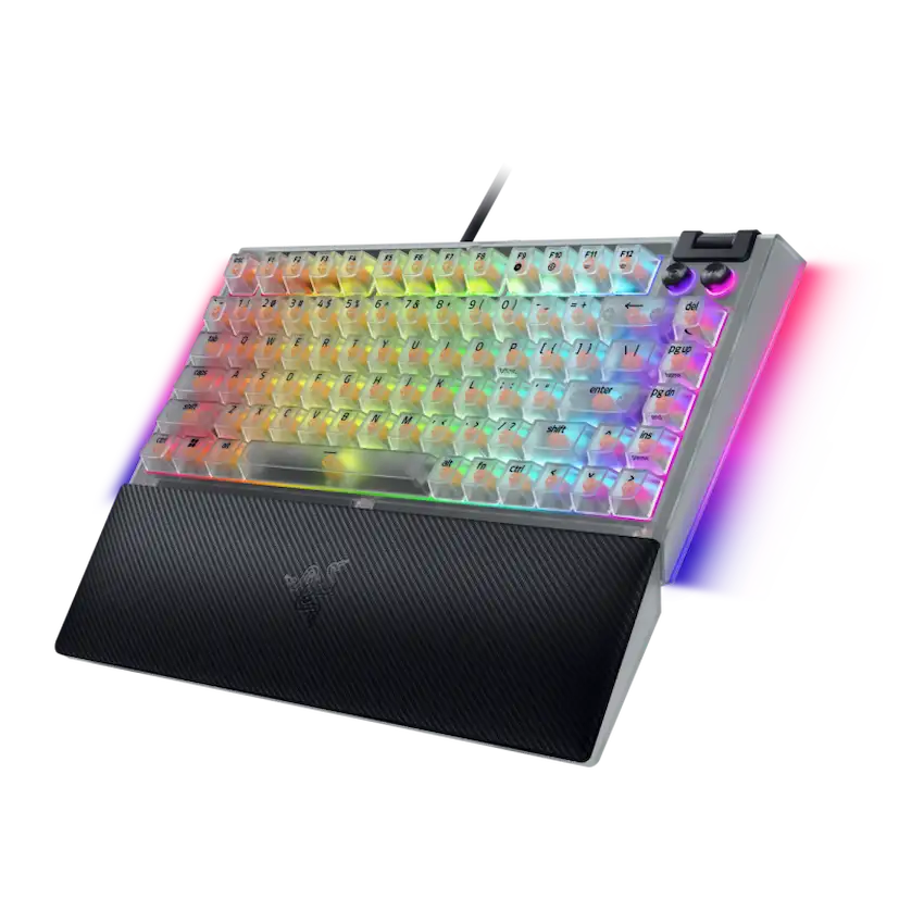 Bàn Phím Razer BlackWidow V4 75% Phantom White Edition (Wired, Layout 75%, Hotswap, RGB, RZ03-05003500-R3M1)