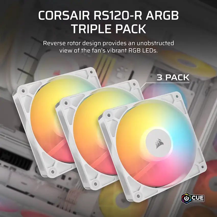 Fan Corsair RS120-R ARGB White (3pcs Pack, CO-9050197-WW)