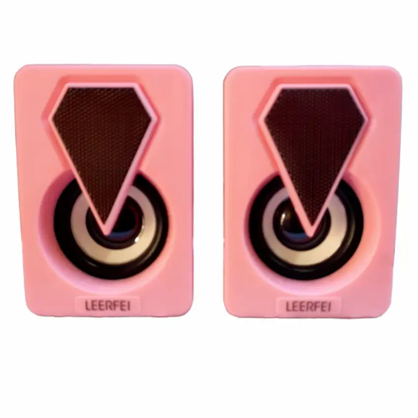 Loa Mini 2.0 LeerFei E-1046 RGB (Có dây, Black/White/Pink)