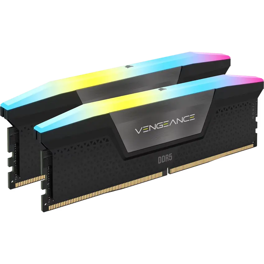 Ram Corsair Vengeance RGB 64GB (2x32GB) 6000MHz DDR5 Black – CMH64GX5M2D6000C40
