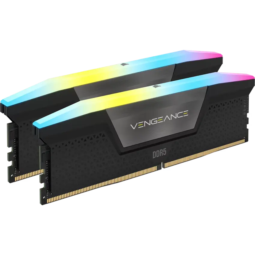 Ram Corsair Vengeance RGB 64GB (2x32GB) 5200MHz DDR5 Black – CMH64GX5M2B5200C40