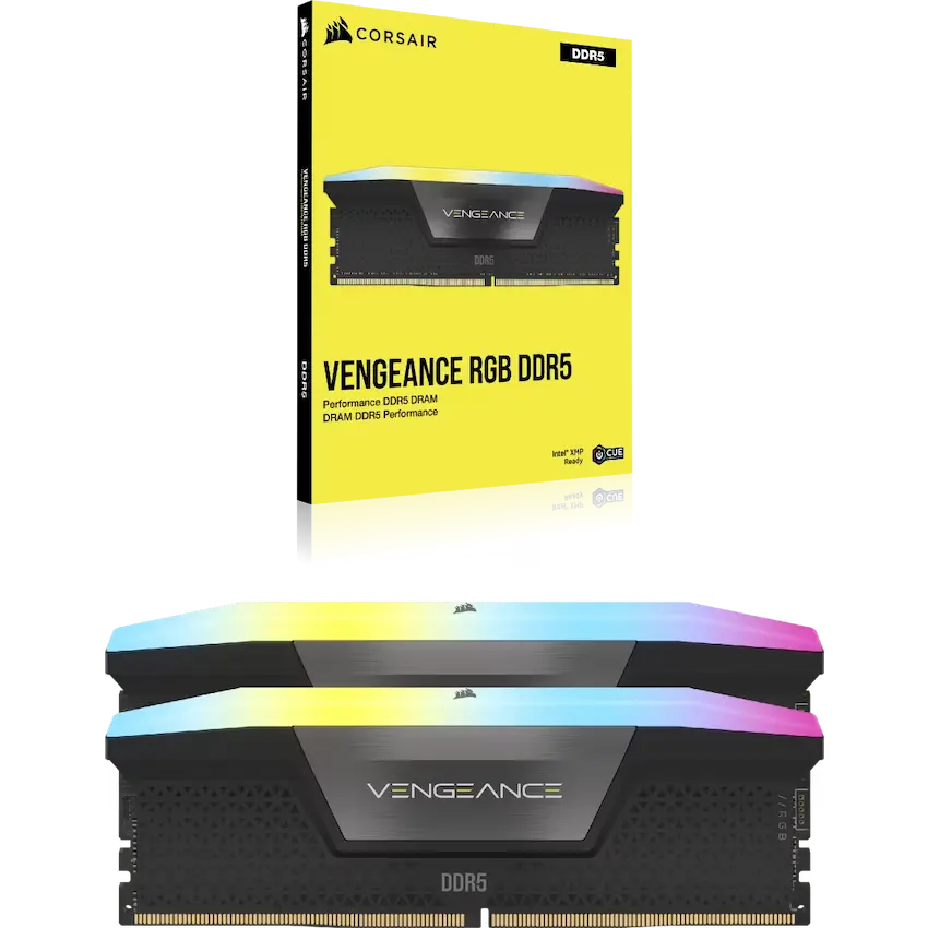 Ram Corsair Vengeance RGB 96GB (2x48GB) 5600MHz DDR5 Black - CMH96GX5M2B5600C40