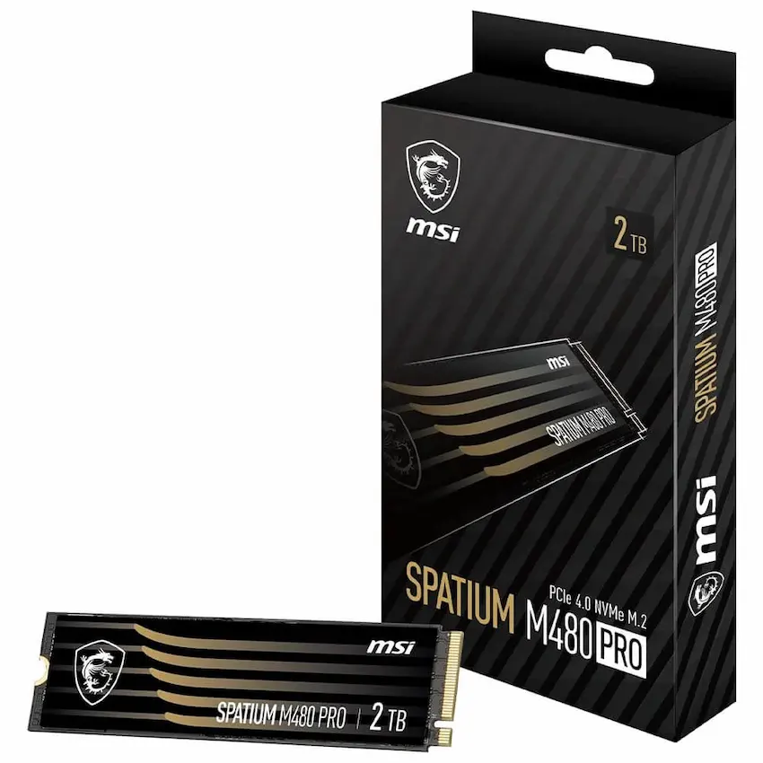 SSD MSI SPATIUM M480 PRO 2TB M2 2280 NVMe PCIe Gen4x4 (Read/Write 7400/7000 MB/s, 3D Nand)