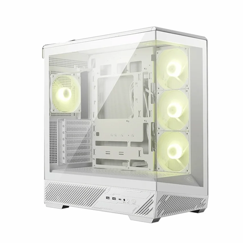 Case MSI MAG PANO 130R PZ WHITE (ATX/Micro-ATX/Mini-ITX, Mid-Tower, USB Type C, 4Fan, Trắng)