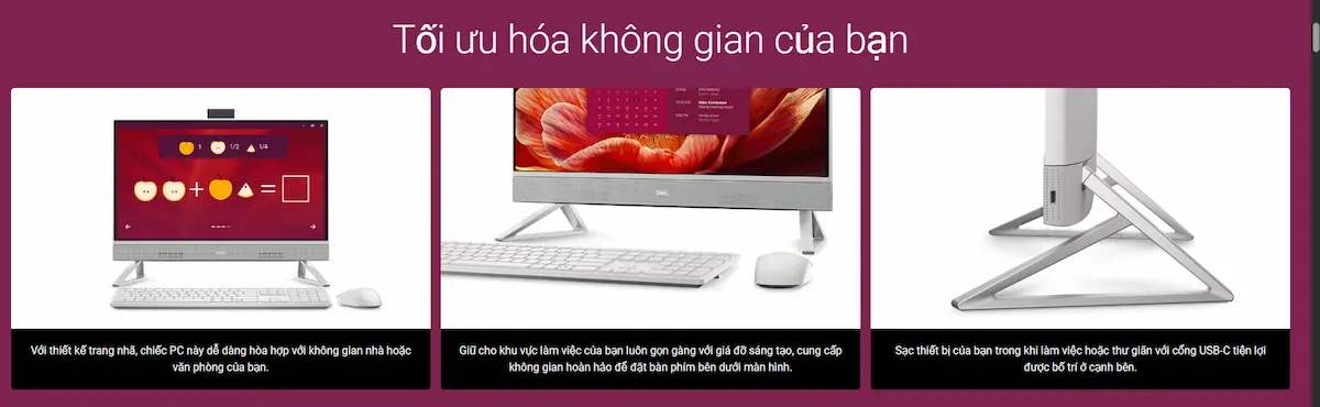 PC Dell AIO EC24250 DR93T66 (i5-1334U, RAM 16GD5, 1TB SSD, 23.8FHD, Camera , BT, KB+ M, W11SL+OFFICE2024, Đen)