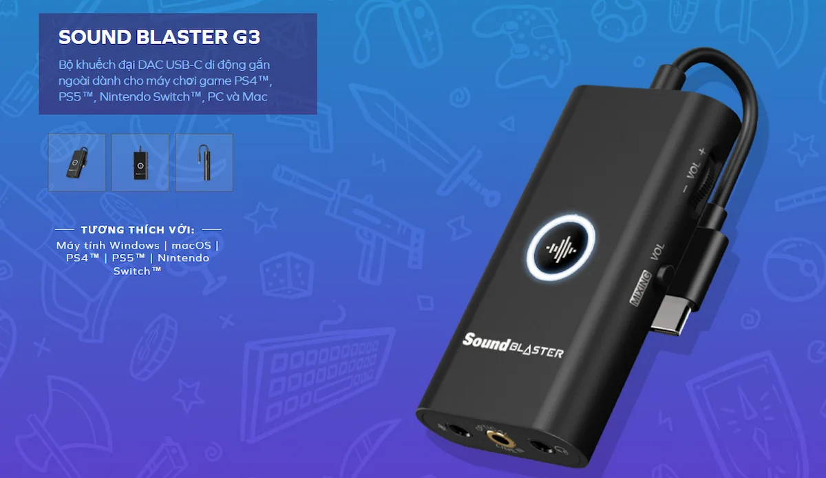 Card Âm Thanh Creative Sound Blaster G3-songphuong.vn Card Âm Thanh Creative Sound Blaster G3