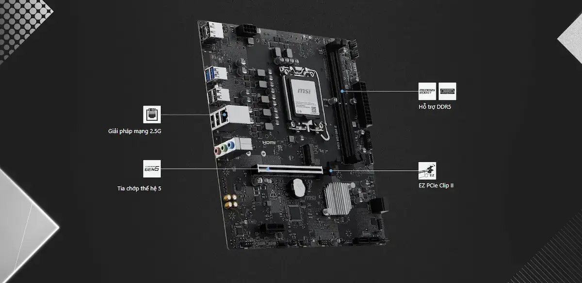 Mainboard MSI PRO H810M-E DDR5 - songphuong.vn Mainboard MSI PRO H810M-E DDR5