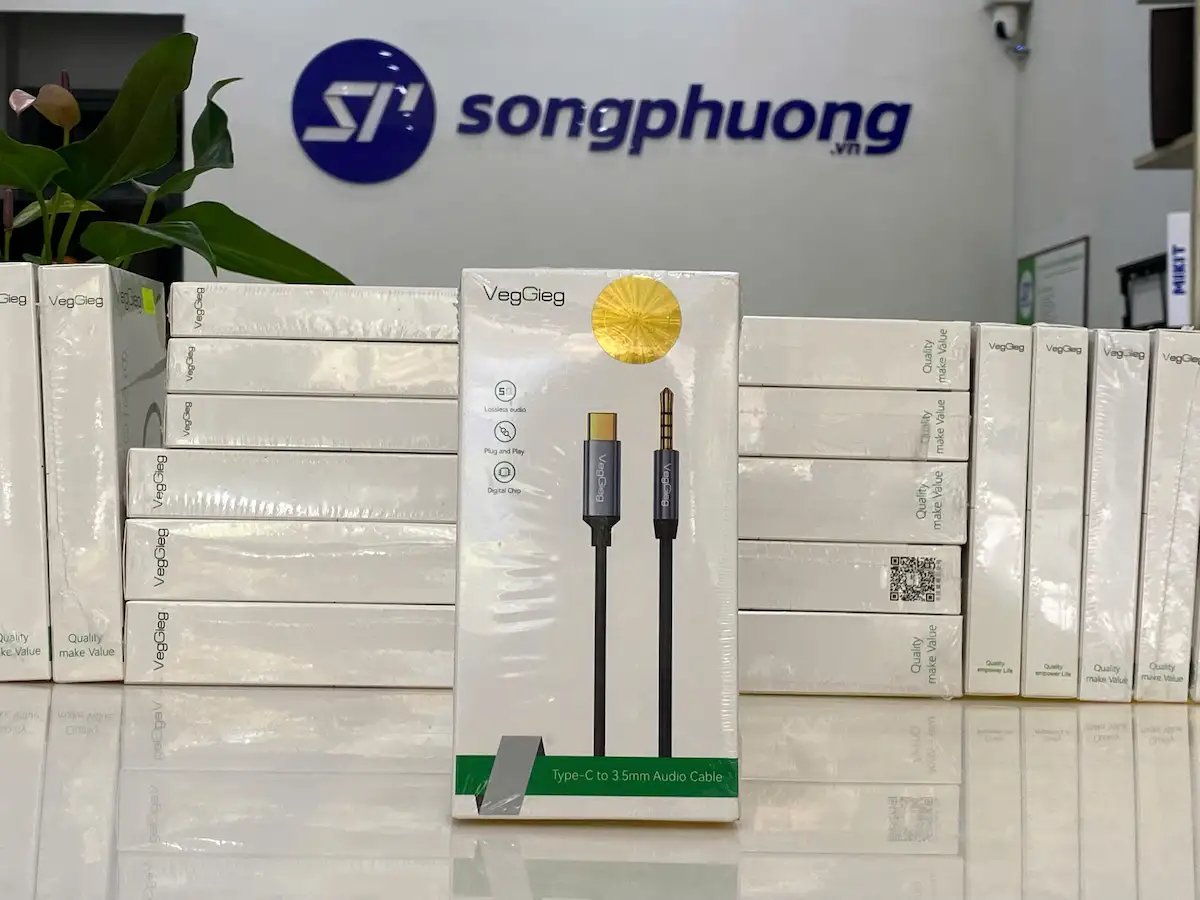 Cáp chuyển Type-C to Audio DC 3.5 - V-A624 -songphuong.vn Cáp chuyển Type-C to Audio DC 3.5 - V-A624