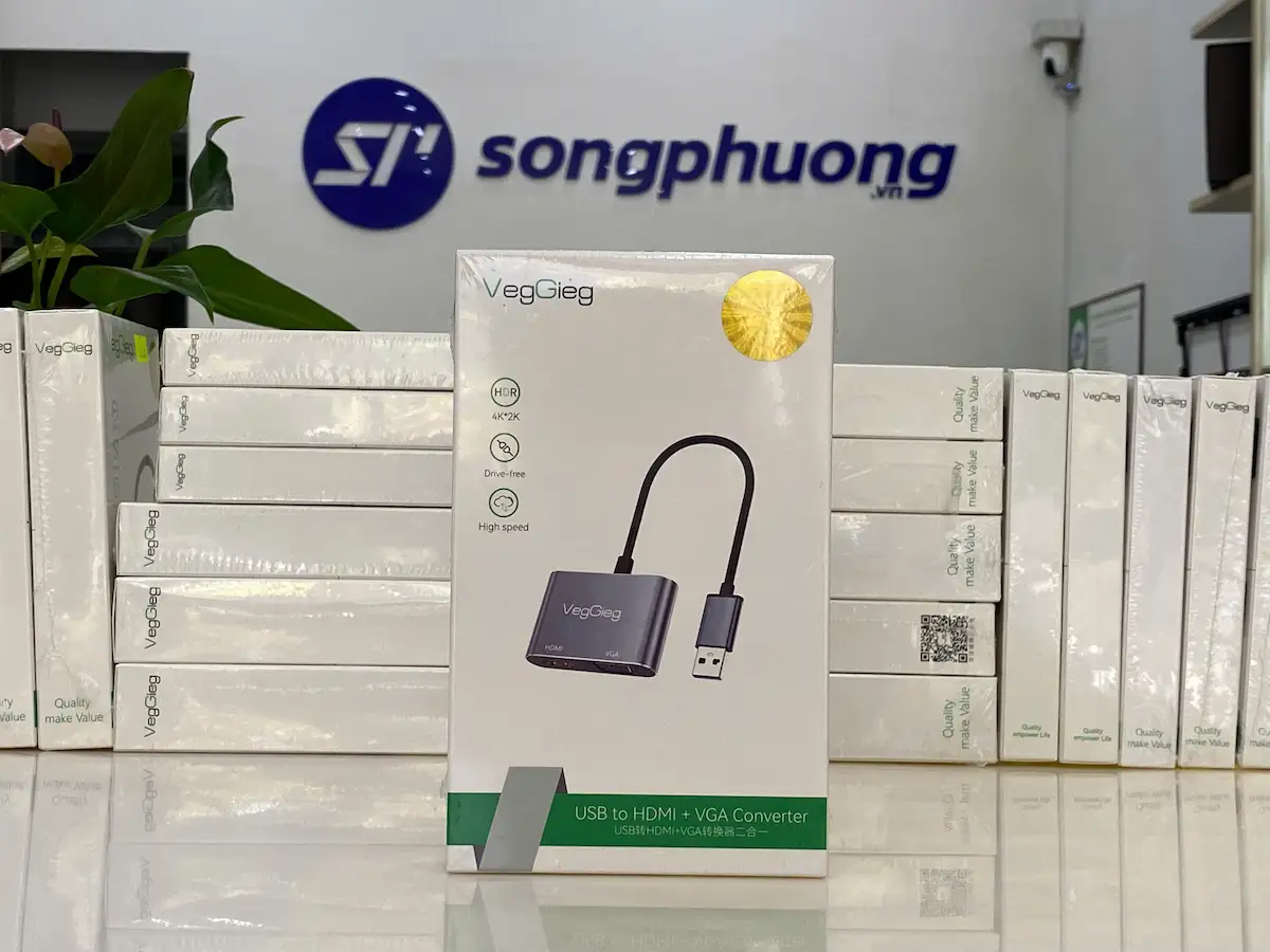 Cáp chuyển đổi USB to HDMI-VGA - V-Z918 -songphuong.vn Cáp chuyển đổi USB to HDMI-VGA - V-Z918